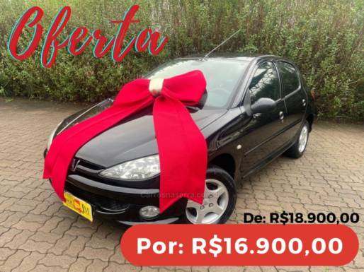 PEUGEOT - 206 - 2005/2005 - Preta - R$ 16.900,00